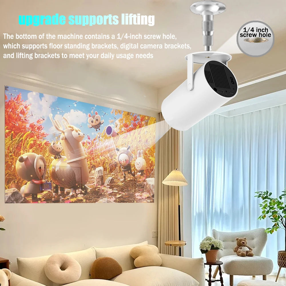 HD Projector portatil 4K 1280x720P, LED Video Home Theater Cinema Phone mini Proyector Movie