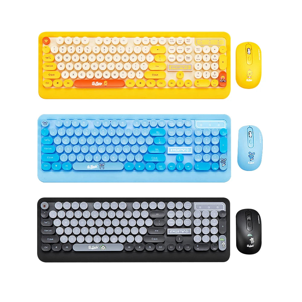 Wireless Keyboard&Mouse Set Retro