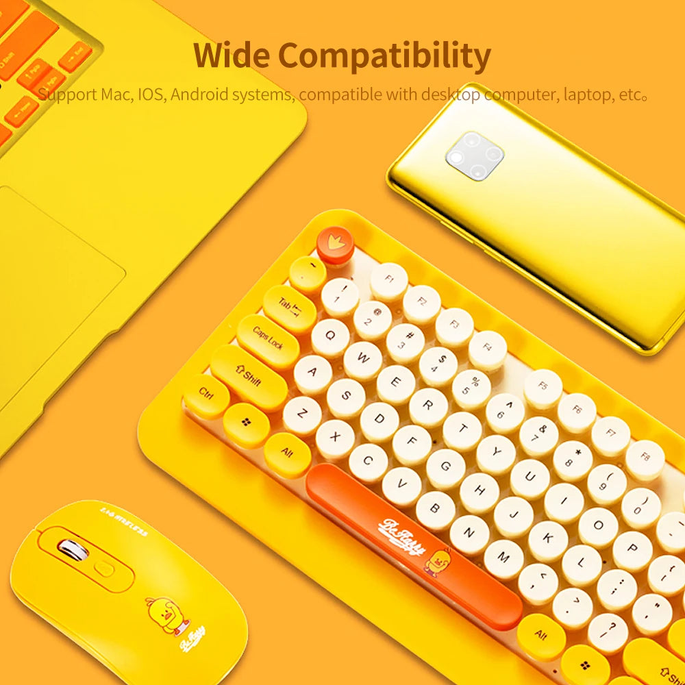 Wireless Keyboard&Mouse Set Retro