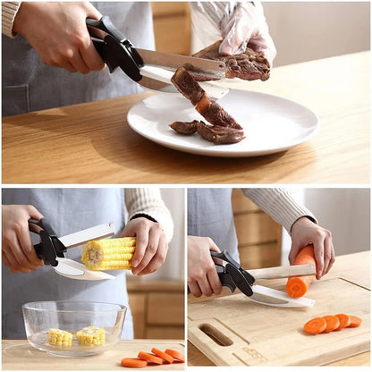 Stainless Steel Barbecue Steak and Vegetable Scissors